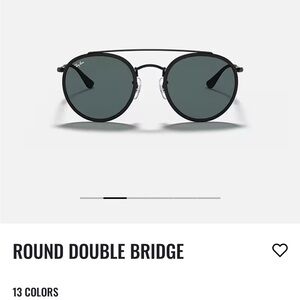 Ray Ban round black double bridge